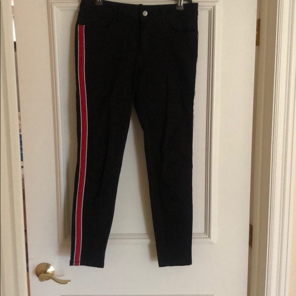 Zara pants with red stripes and white detail - Picture 1 of 6